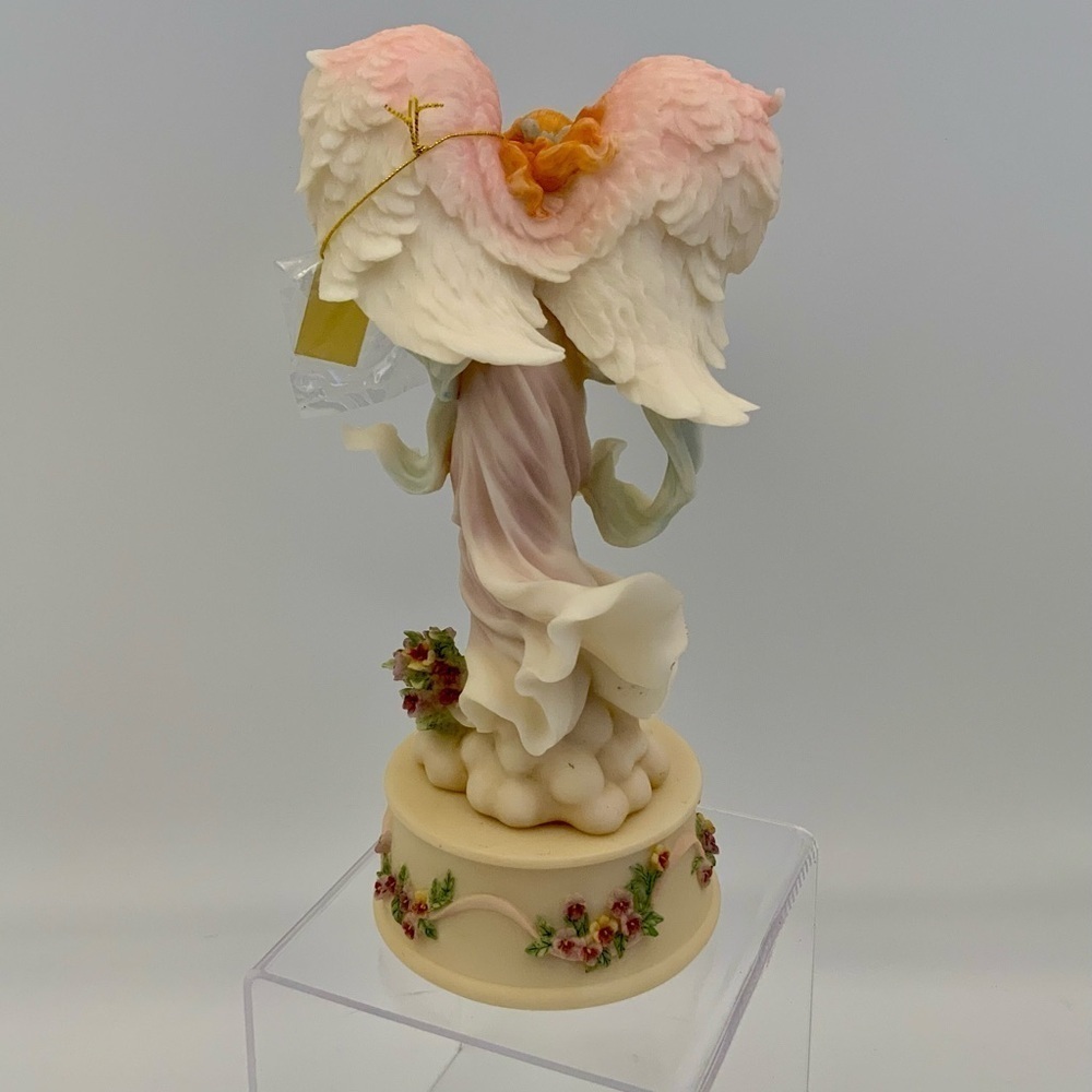 Roman Seraphim Angel Pansy 2000 Limited Edition Daisy 2 Pc Set Figurine And Base - Picture 5 of 10